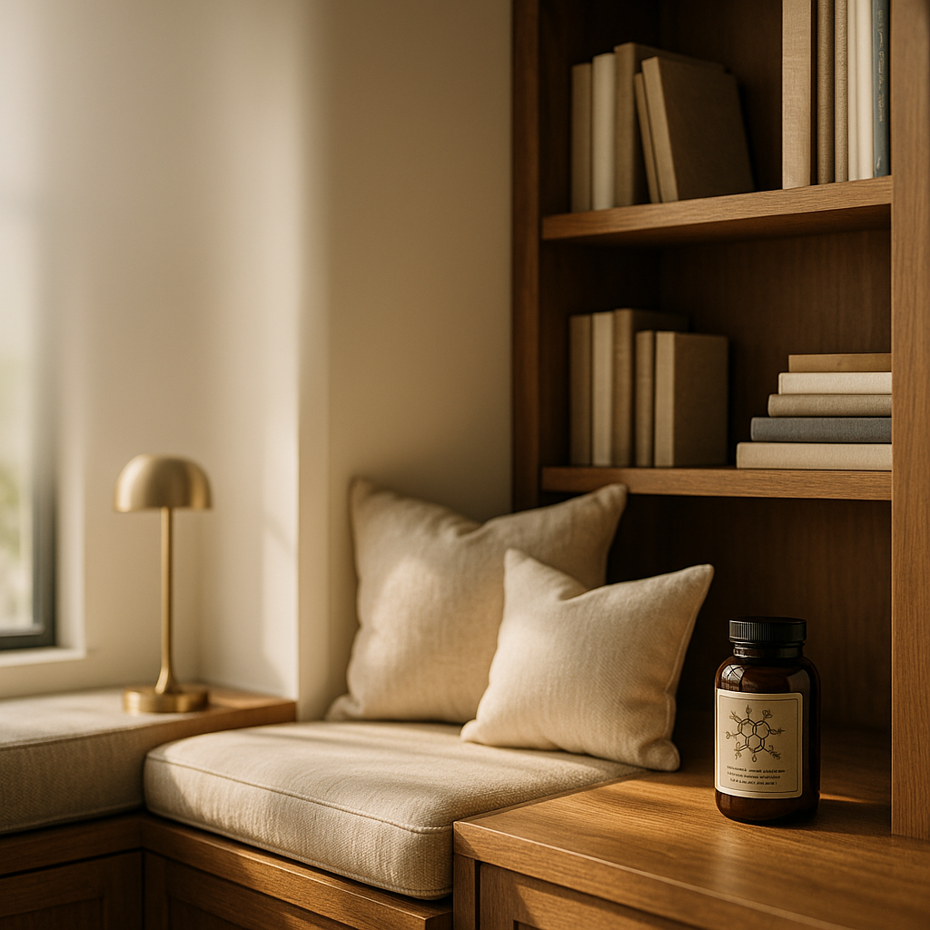 Cinematic ultra‒high‒resolution photograph: inside an upscale contemporary home—randomly choos