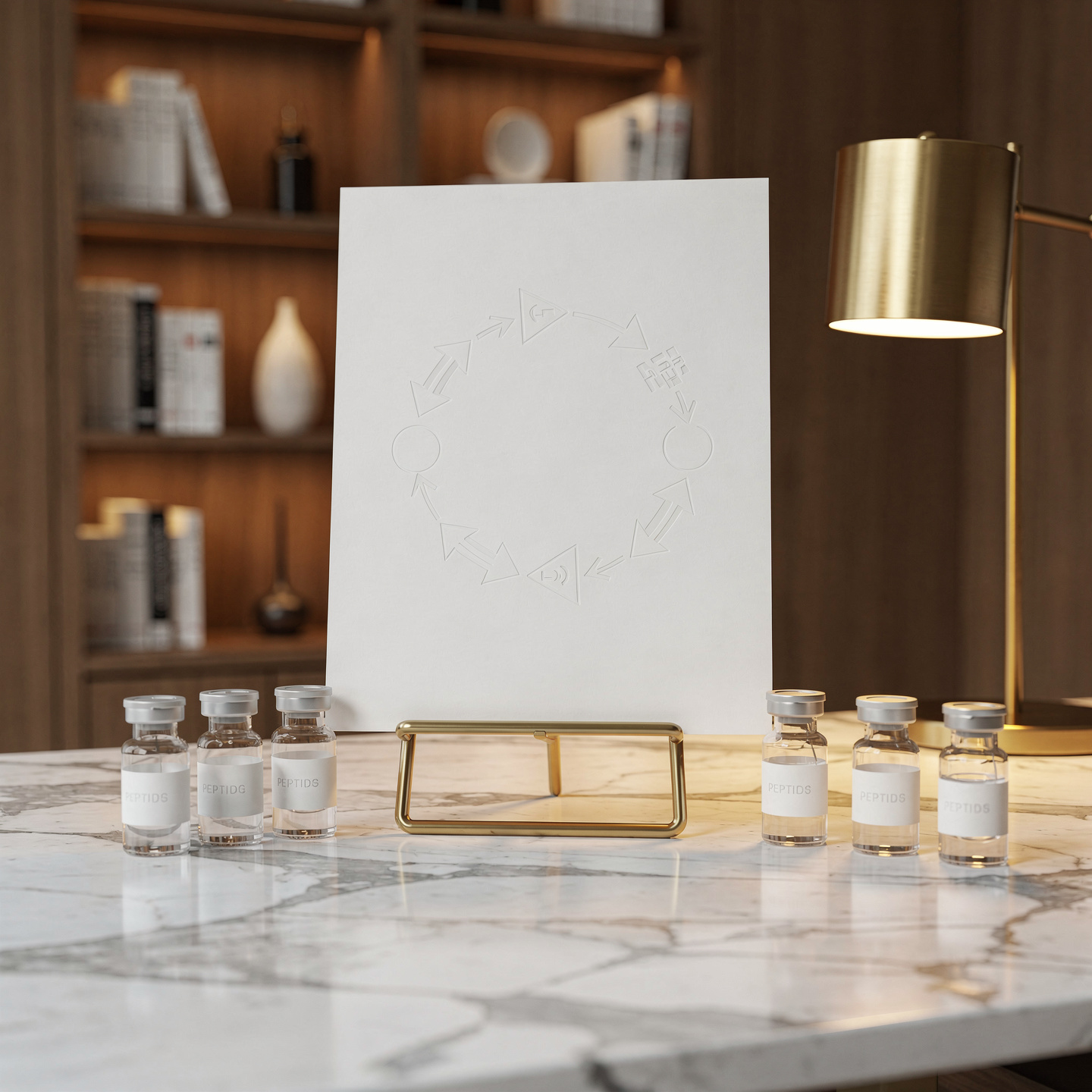 Scientific diagram illustrating the GH/IGF-1 axis feedback loop in a luxury research laboratory setting